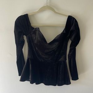 Velvet corset top